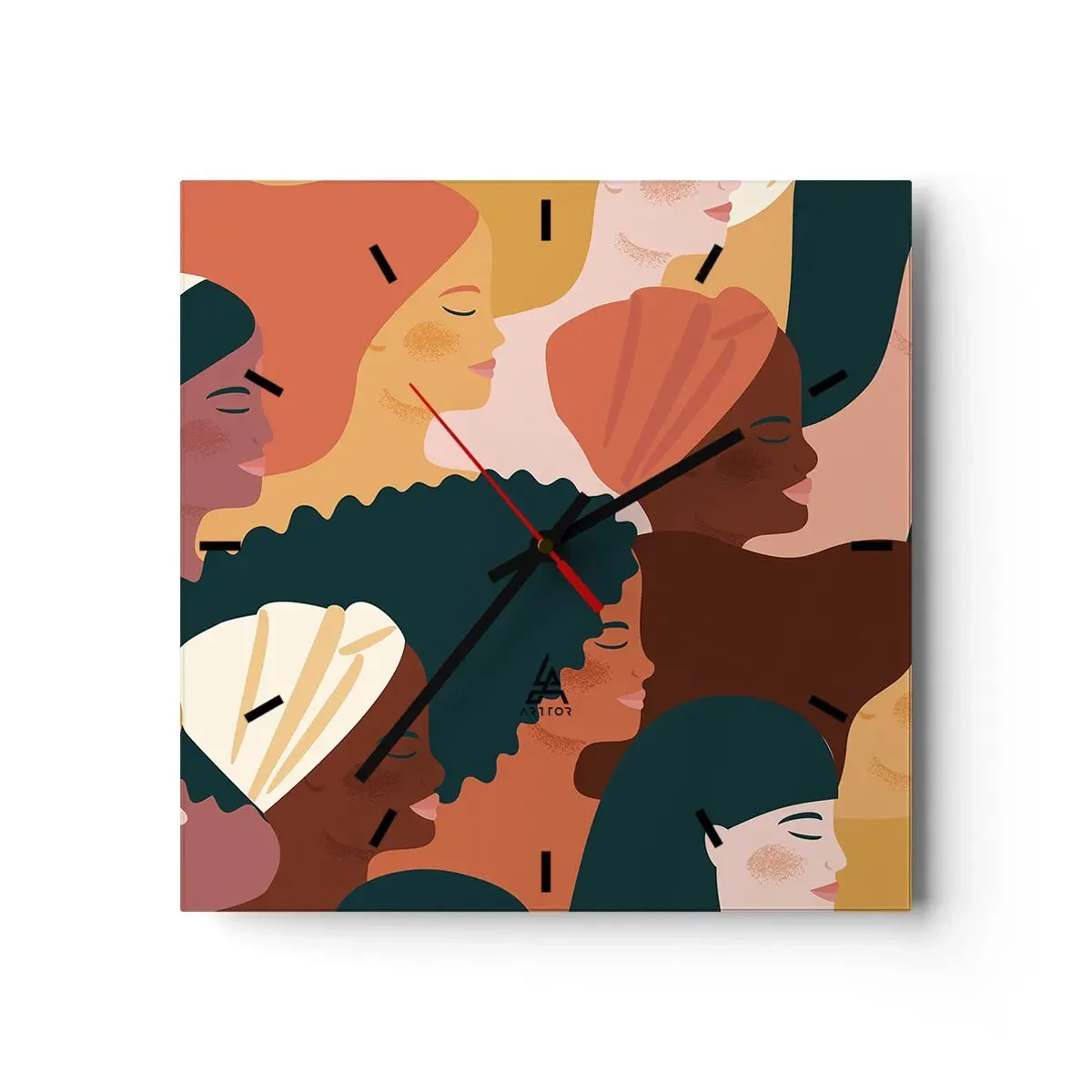 Nástěnné hodiny - Pouze ženskost - 40x40 cm