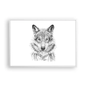 Plakát v bílém rámu - Rozený vůdce - 100x70 cm