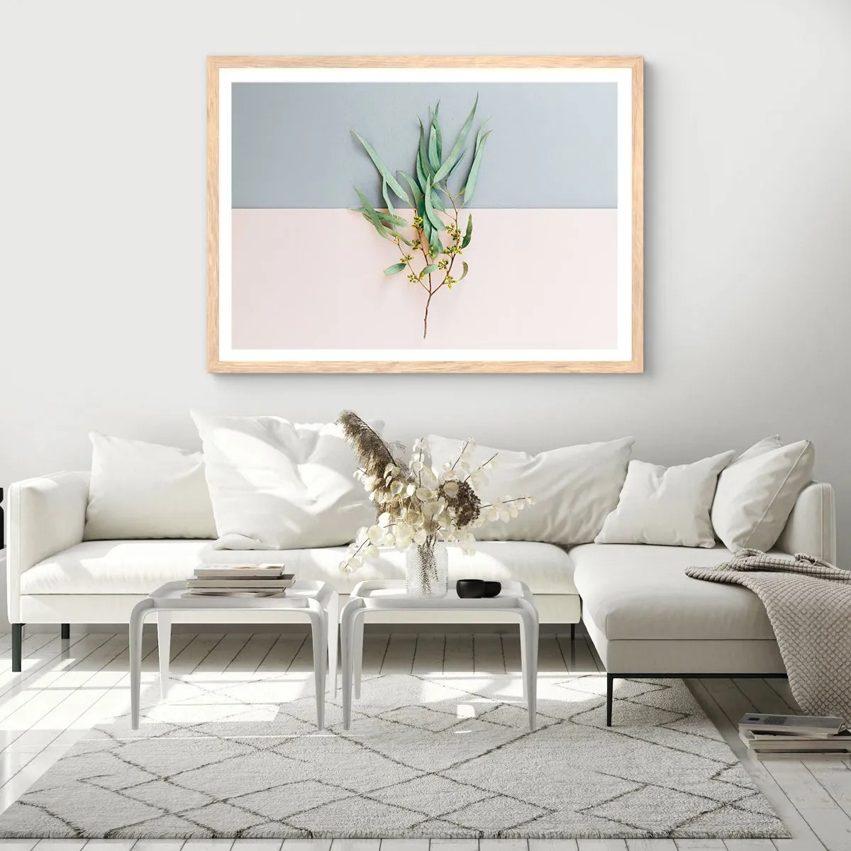 Plakát v rámu světlý dub - Pastelová jemnost - 100x70 cm