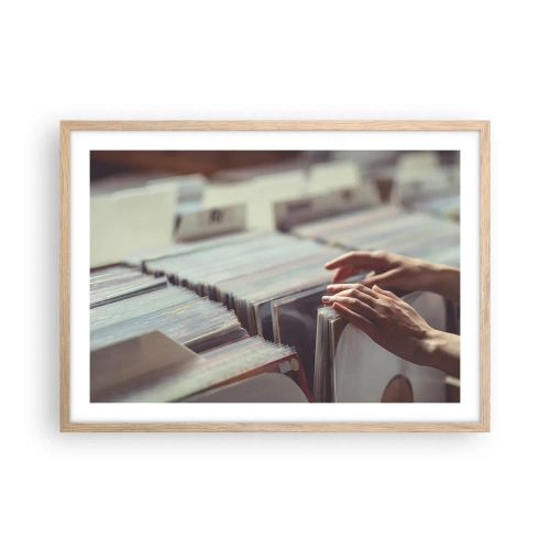 Plakát v rámu světlý dub - Hledání emocí - 70x50 cm