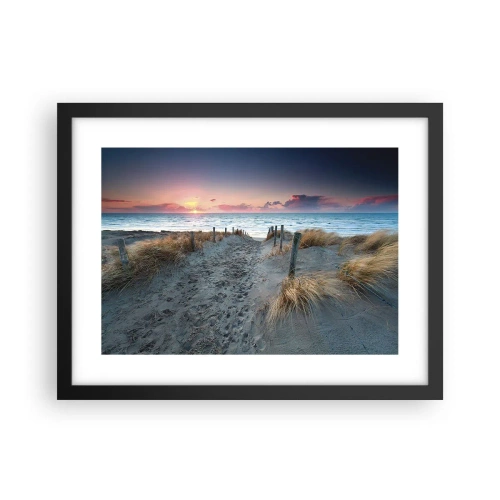Plakát v černém rámu - Za trochu lásky šel bych světa kraj… - 40x30 cm
