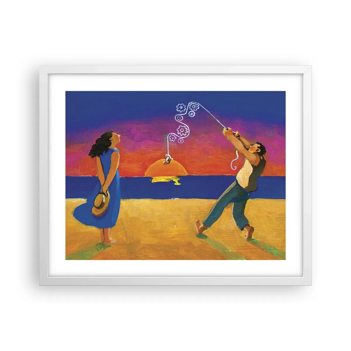 Plakát v bílém rámu - Více než hvězda z nebe - 50x40 cm