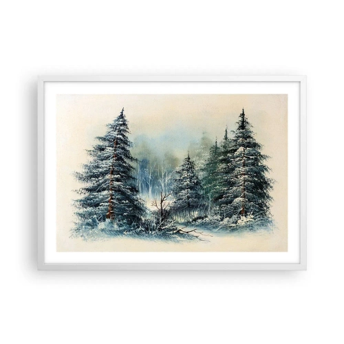 Plakát v bílém rámu - Připravení na Vánoce - 70x50 cm