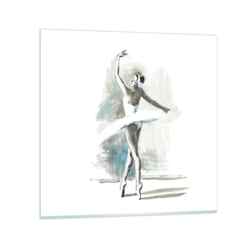 Obraz na skle - Zakletá do labutě - 50x50 cm