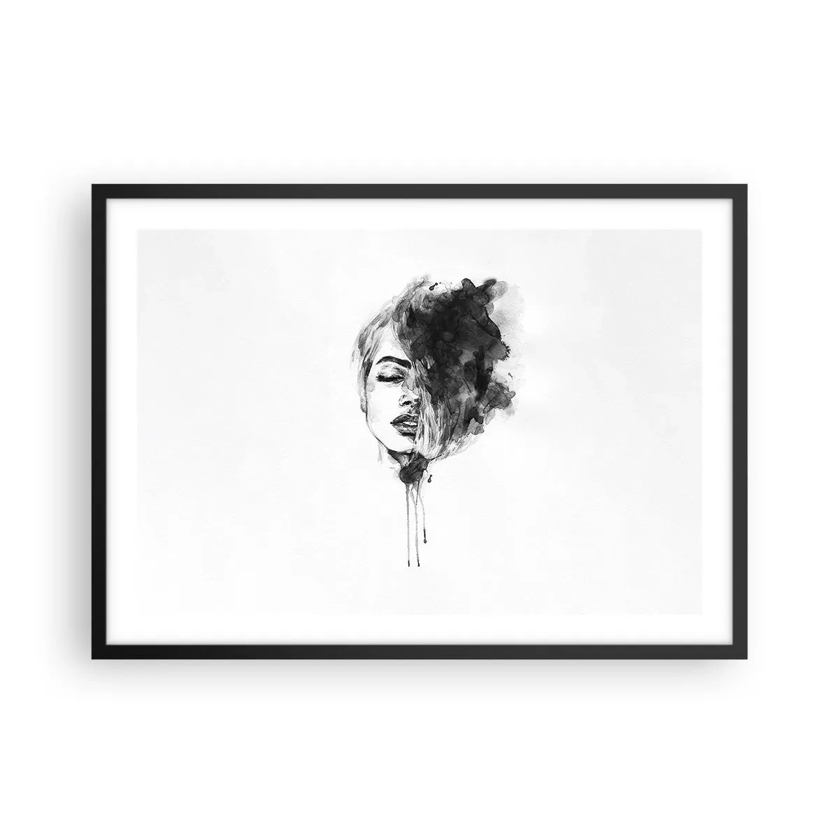 Plakát v černém rámu - O čem sní dívka - 70x50 cm
