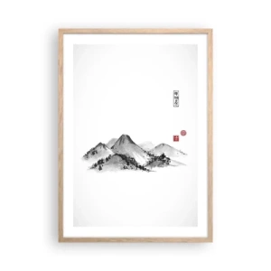 Plakát v rámu světlý dub - Za hranicí vzdálenosti - 50x70 cm