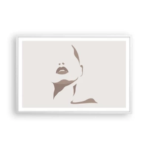 Plakát v bílém rámu - Stvořená ze světla a stínu - 91x61 cm