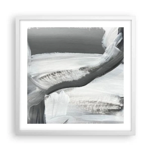 Plakát v bílém rámu - Pevným pohybem - 50x50 cm