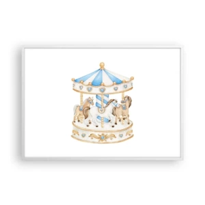 Plakát v bílém rámu - Sladké dětství - 100x70 cm