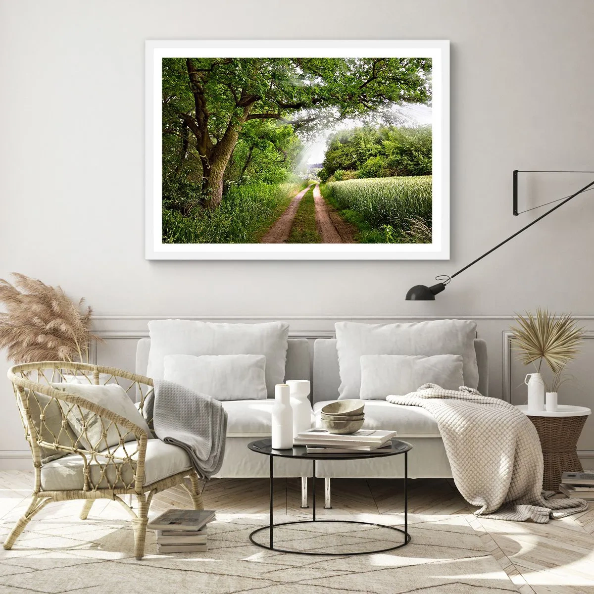 Plakát v bílém rámu - Et in Arcadia ego - 100x70 cm