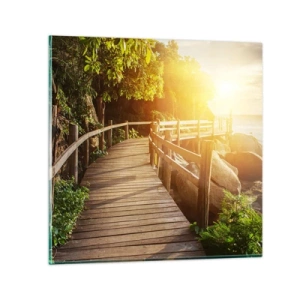 Obraz na skle - Další zatáčka, další zázraky - 30x30 cm