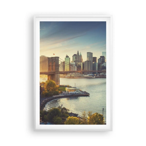 Plakát v bílém rámu - Svítání velkoměsta - 61x91 cm
