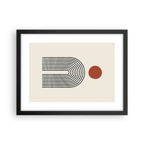 Plakát v černém rámu - Magnetismus tvarů a barev - 40x30 cm