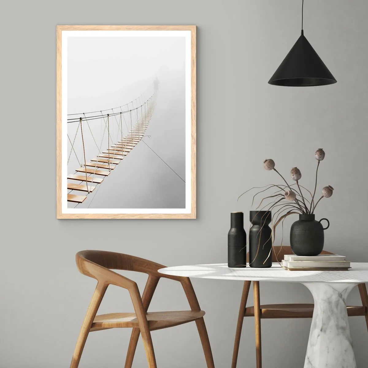 Plakát v rámu světlý dub - Kam vás zavede? - 30x40 cm