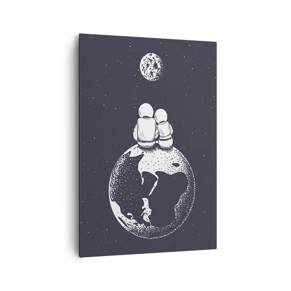 Obraz na plátně - Vesmírná love story - 70x100 cm