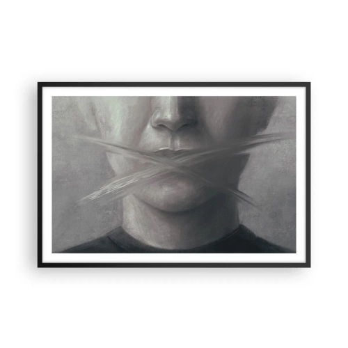 Plakát v černém rámu - Ani slovo - 91x61 cm
