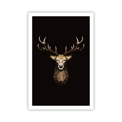 Plakát - Kubistický jelen - 61x91 cm