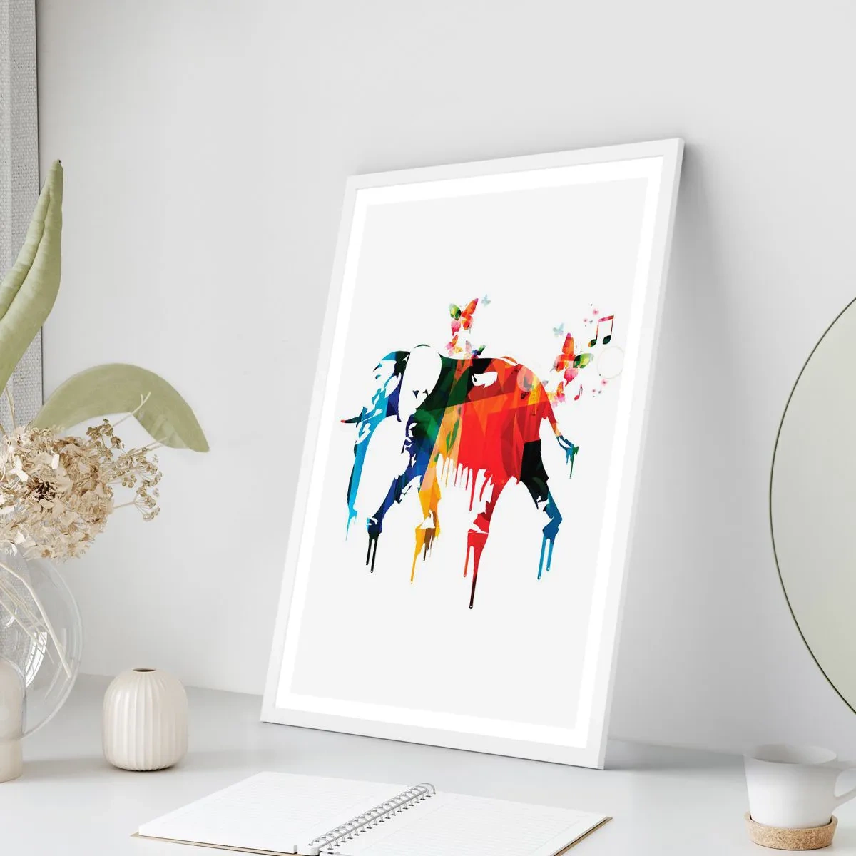 Plakát v bílém rámu - Tančit může každý - 50x70 cm