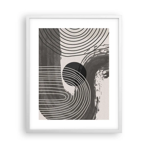 Plakát v bílém rámu - Ovál vítězí - 40x50 cm