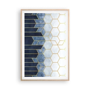 Plakát v rámu světlý dub - Kompozice v synkopickém rytmu - 61x91 cm