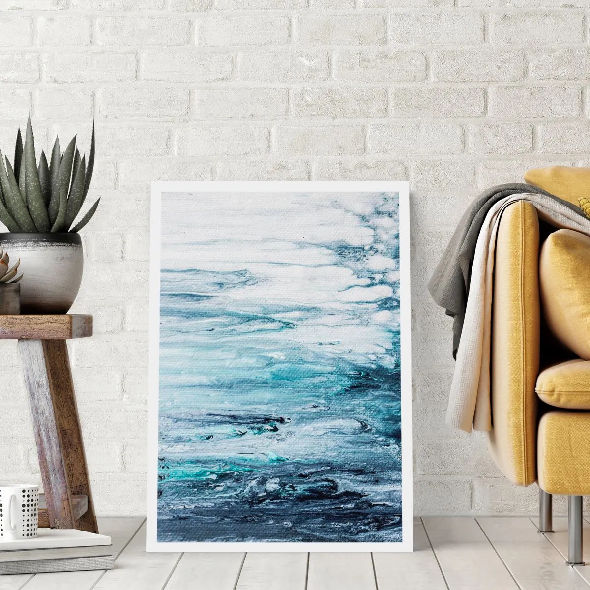 Plakát - Modré rampouchy - 40x50 cm