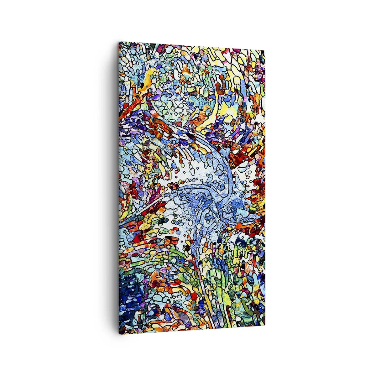 Obraz na plátně - Vitráž s kapkami - 45x80 cm