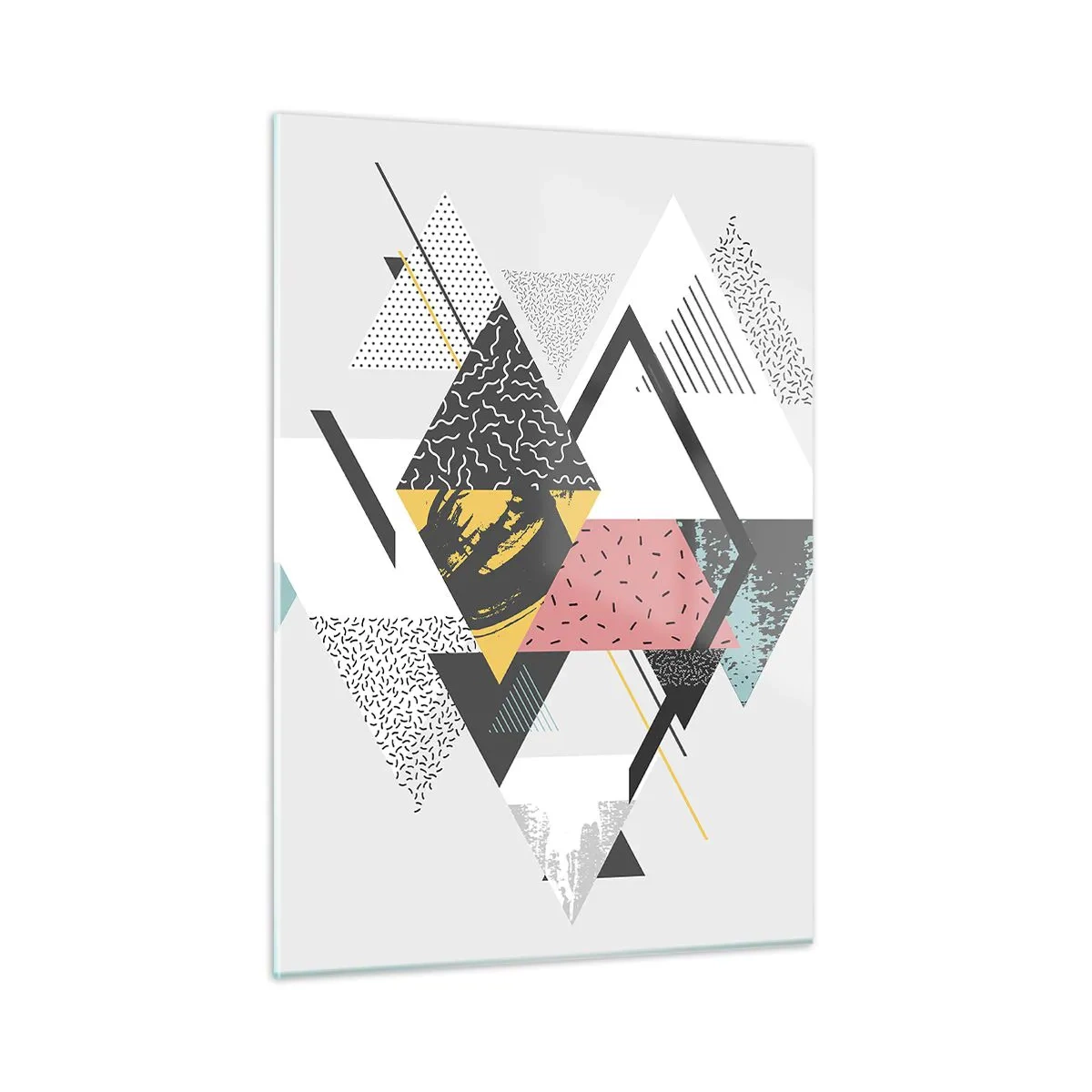 Obraz na skle - Variace na trojúhelník a kosočtverec - 50x70 cm