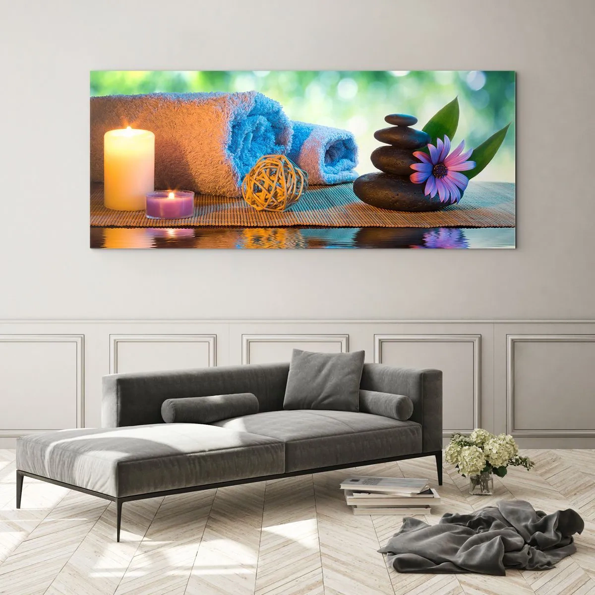 Obraz na skle - Čas pro tělo - 100x40 cm