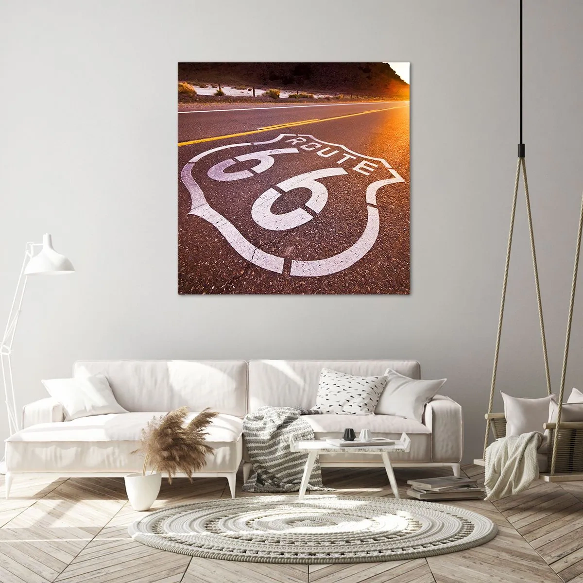 Obraz na plátně - Slavná silnice 66 - 70x70 cm