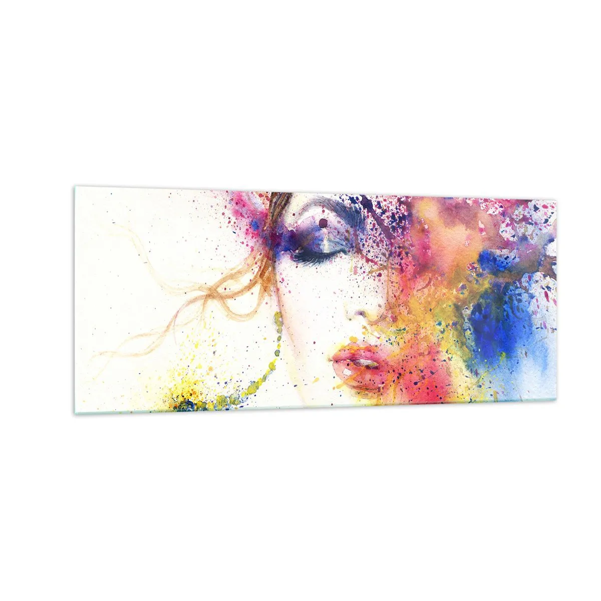 Obraz na skle - Duhová závrať - 100x40 cm