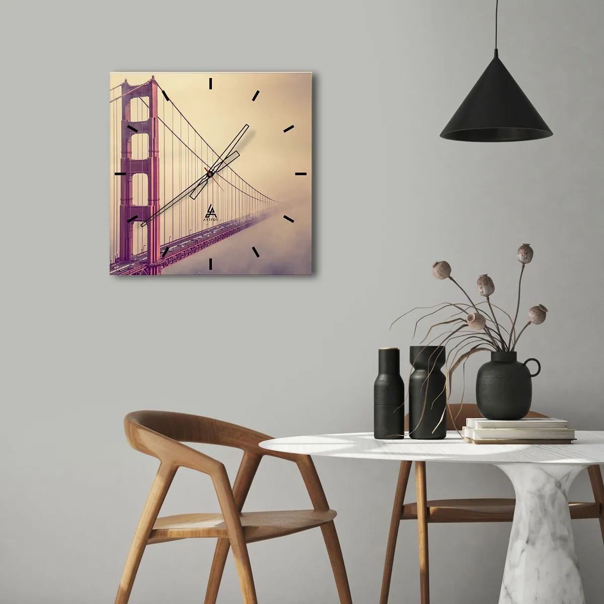 Nástěnné hodiny - Mezi nebem a zemí - 30x30 cm