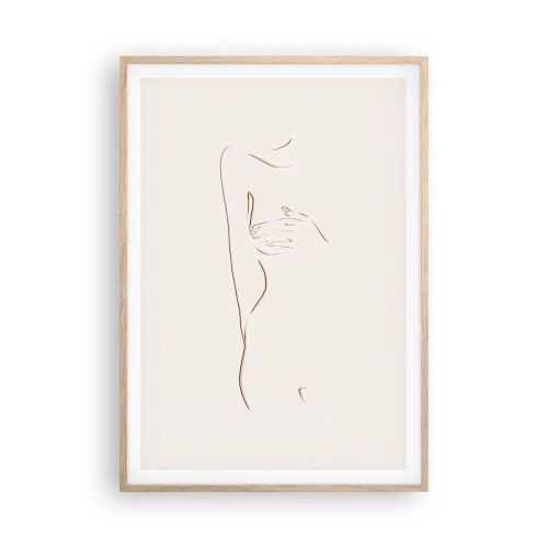 Plakát v rámu světlý dub - Tvar touhy - 70x100 cm