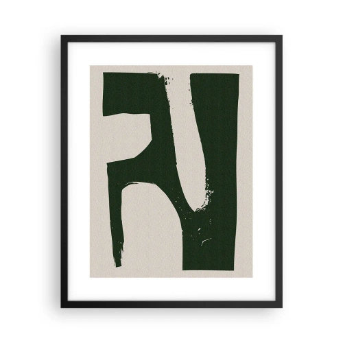 Plakát v černém rámu - Zálivy v bílem - 40x50 cm