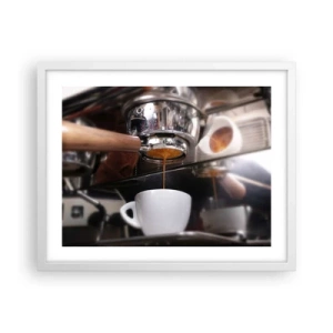 Plakát v bílém rámu - Dobrá chvíle dne - 50x40 cm