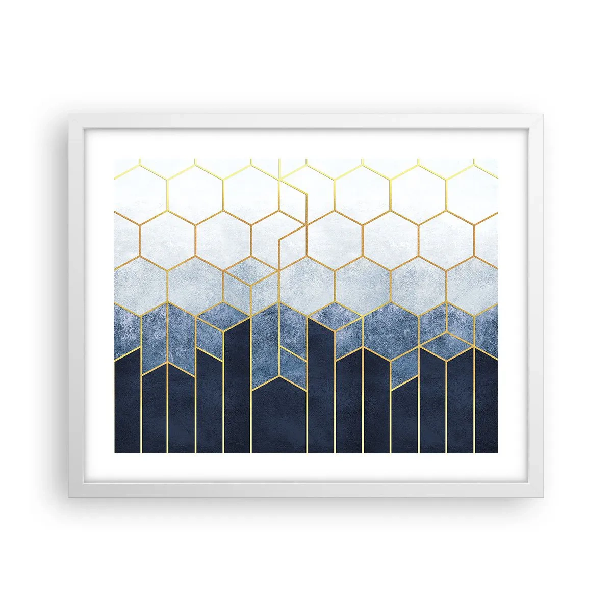 Plakát v bílém rámu - Kompozice v synkopickém rytmu - 50x40 cm