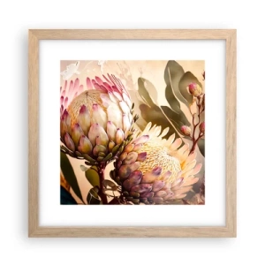 Plakát v rámu světlý dub - Něžně objaté - 30x30 cm