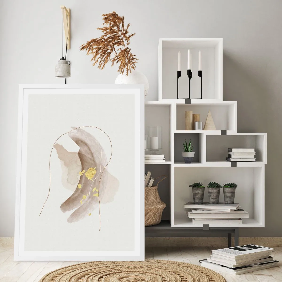 Plakát v bílém rámu - Vesmírná bytost - 30x40 cm