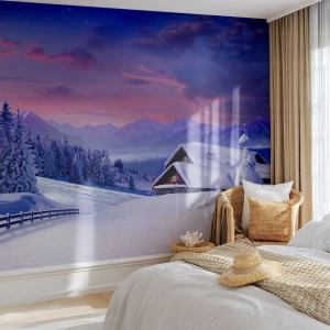 Fototapeta Premium Sand - Tichá noc - Krajina, Zima, Alpy - 300x210 cm