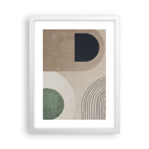 Plakát v bílém rámu - Něžnost oválu - 30x40 cm