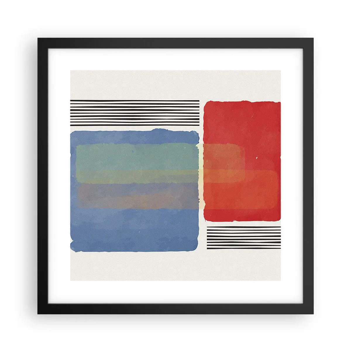 Plakát v černém rámu - Duch a písmeno geometrie - 40x40 cm