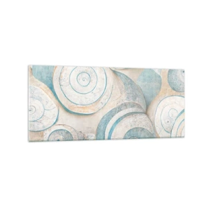 Obraz na skle - Co skrývá mušle? - 120x50 cm