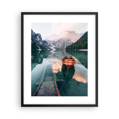 Plakát v černém rámu - Klidný spánek hor - 40x50 cm