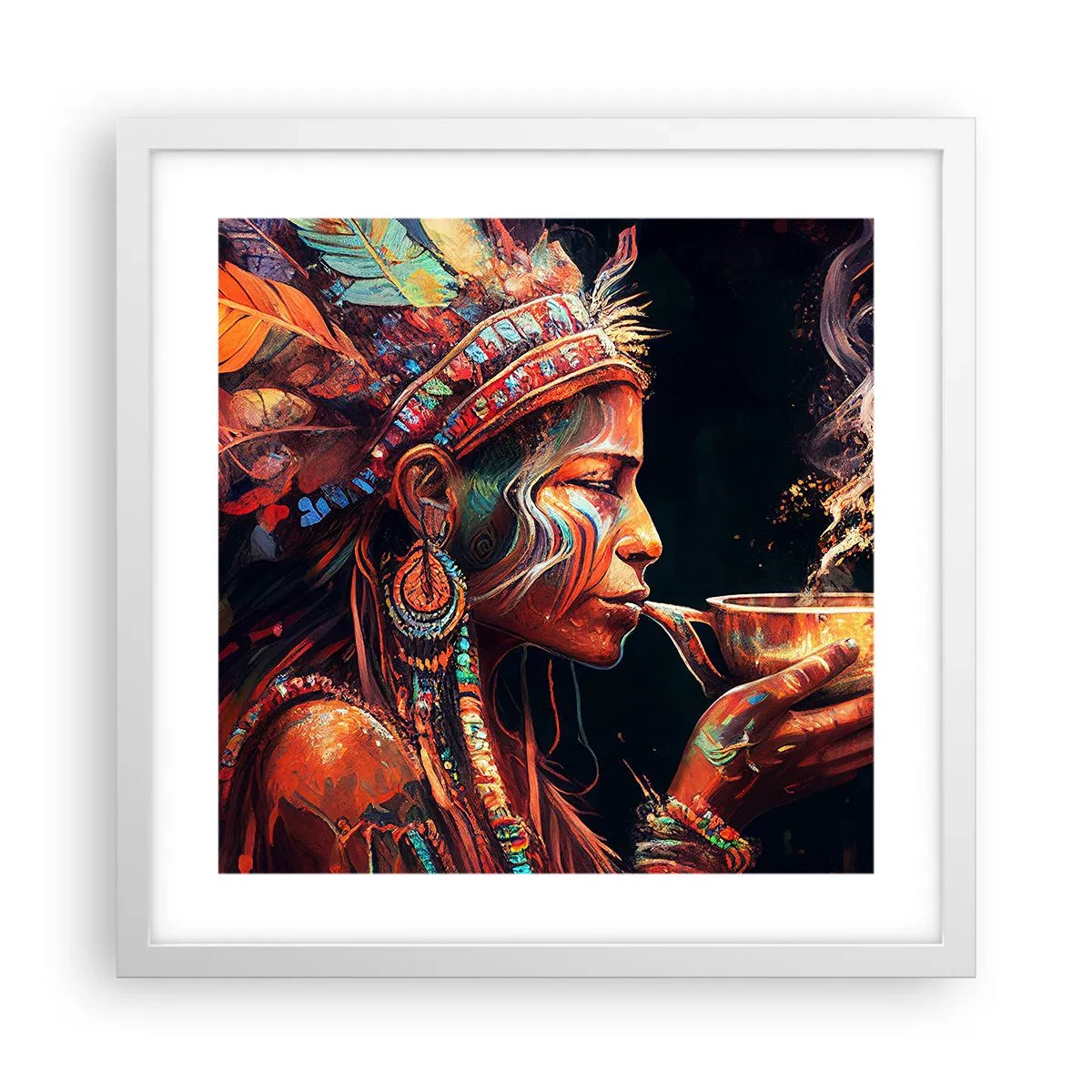 Plakát v bílém rámu - Magický rituál - 40x40 cm