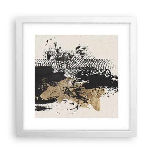 Plakát v bílém rámu - Kompozice s vášní - 30x30 cm