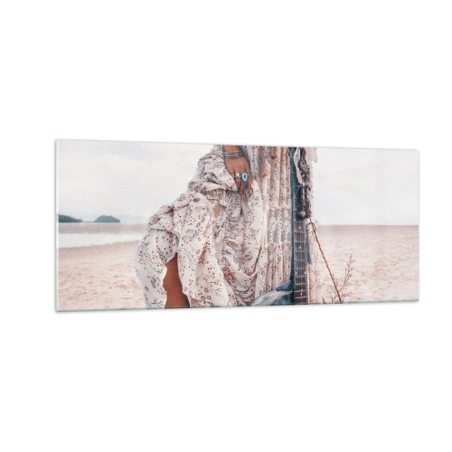 Obraz na skle - Květinové děti na cestě - 100x40 cm
