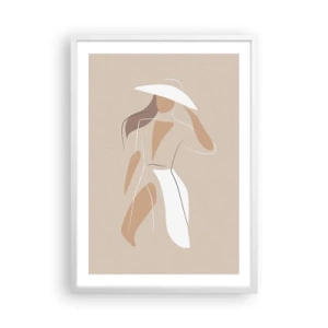 Plakát v bílém rámu - Móda je zábava - 50x70 cm