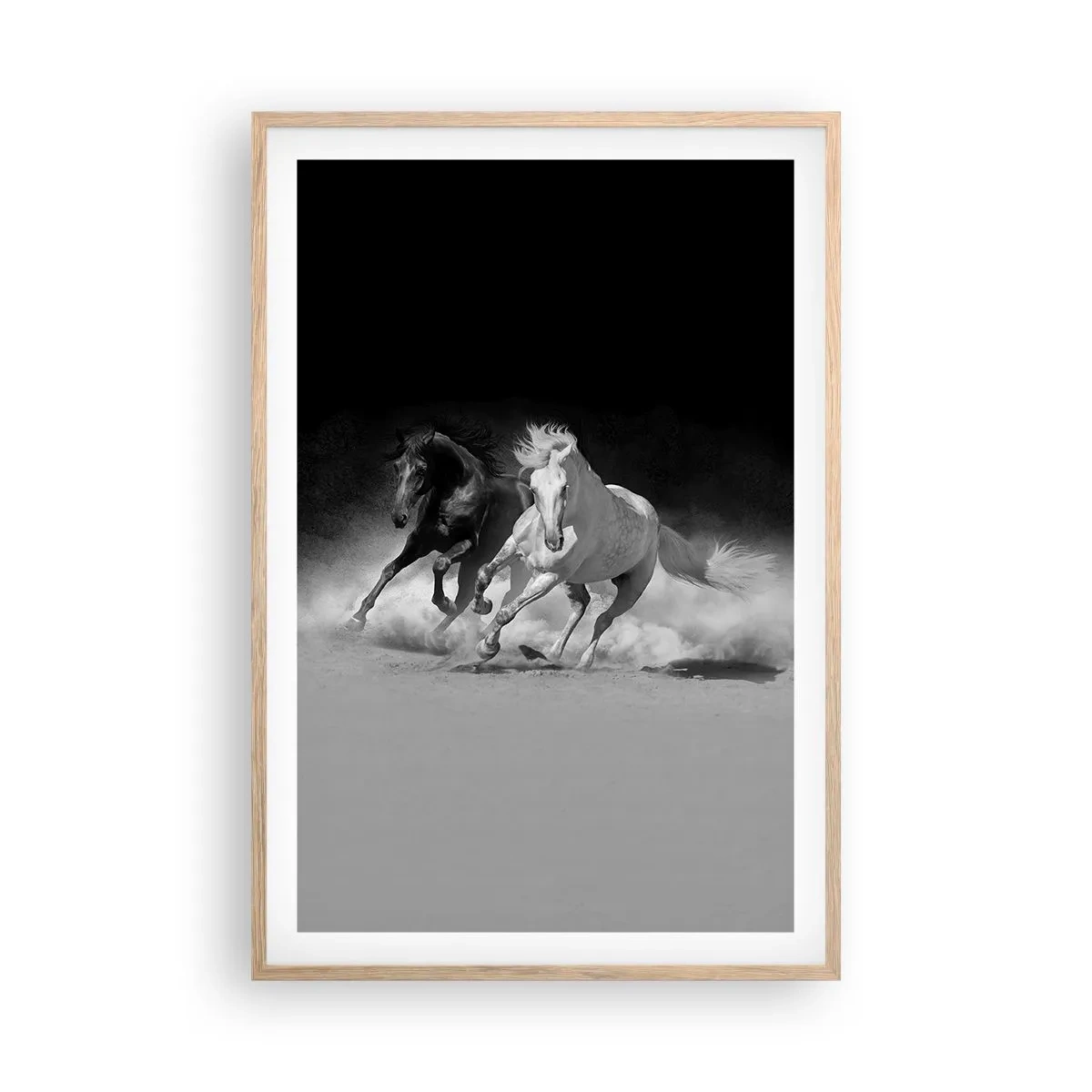 Plakát v rámu světlý dub - Cval svobody - 61x91 cm