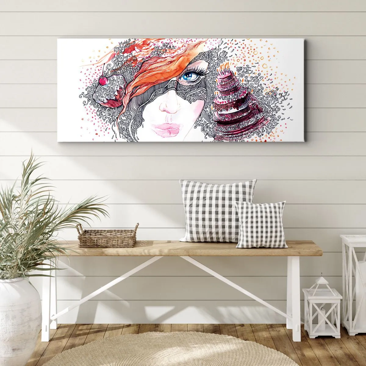 Obraz na plátně - S ní je každý den svátek - 100x40 cm
