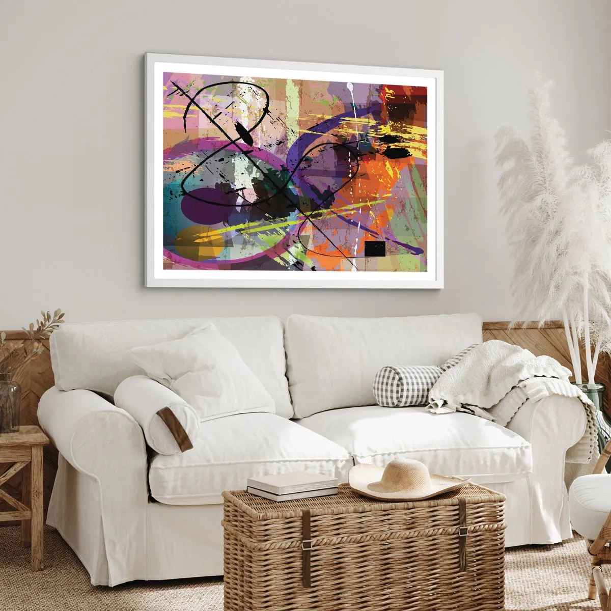 Plakát v bílém rámu - Lze přímo nebo kolem - 50x40 cm