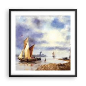 Plakát v černém rámu - Návrat námořníků - 50x50 cm